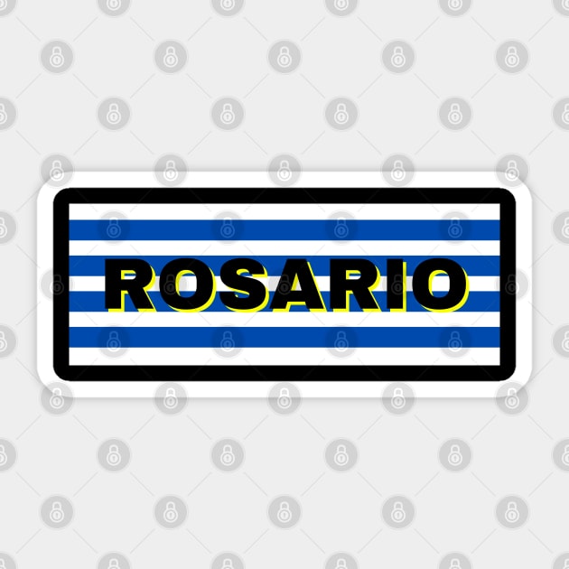 Rosario City in Uruguay Flag Stripes Sticker by aybe7elf